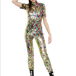 Rainbow Sequin Jumpsuit